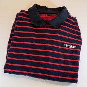 Malbon Golf - Blue/Red - Collared Pullover - Size L